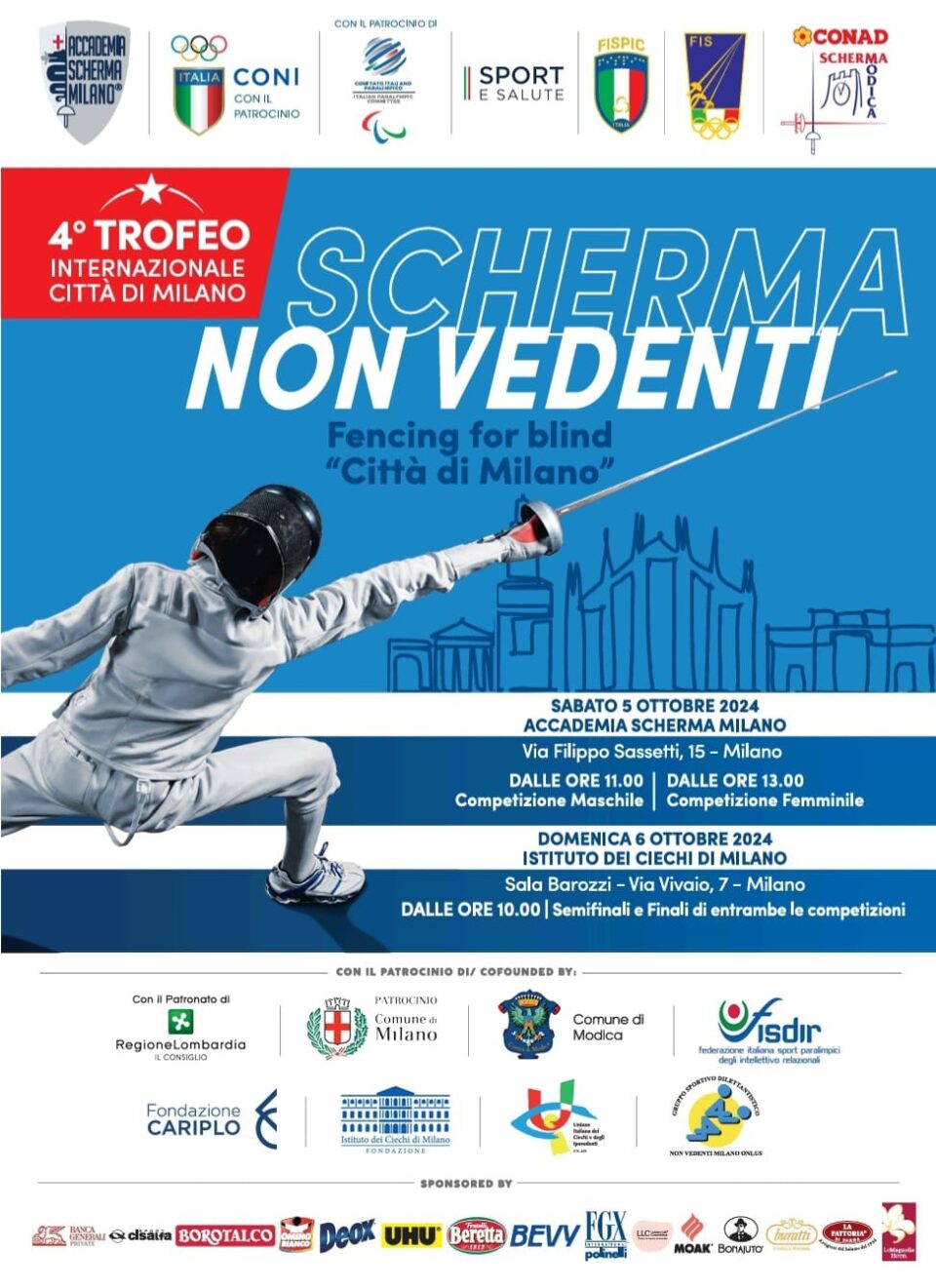 Locandina quarto trofeo internazionale Città di Milano